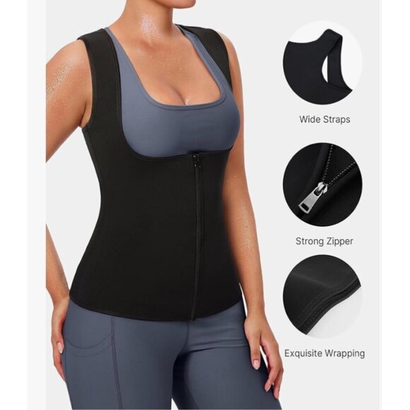 NEW Gaodi Sauna Vest Workout Sweat Body Shaper - Picture 1 of 5